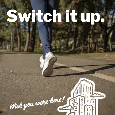 A little change is good for our minds and bodies. Feel in a rut? Try taking your walk or run outside instead of on the treadmill. Or introduce stairs, weight training, yoga, and more into your workout rotation. Just a little bit each day can make a difference!